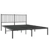 vidaXL Cadre de lit métal sans matelas avec tête de lit noir 150x200cm
