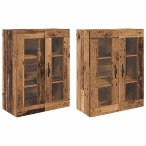 vidaXL Cabinets muraux 2 pcs Bois Ancien 69,5 x 34 x 90 cm