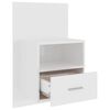 vidaXL Tables de chevet murales 2 pcs Blanc brillant