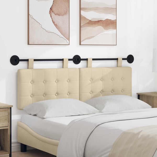 vidaXL T&ecirc;te de lit suspendue Montage mural tissu