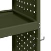 vidaXL Chariot à outils avec étagère Vert olive 75 x 35 x 73 cm