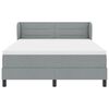 vidaXL Lit &agrave; ressorts avec matelas Gris clair 140 x 190 cm tissu