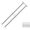 vidaXL Grille r&eacute;glable de s&eacute;curit&eacute; de fen&ecirc;tres et 2 barres 700-1050 mm