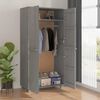 vidaXL Garde-robe HAMAR Gris clair 89x50x180 cm Bois massif de pin