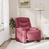vidaXL Fauteuil de massage inclinable électrique Rouge bordeaux Tissu