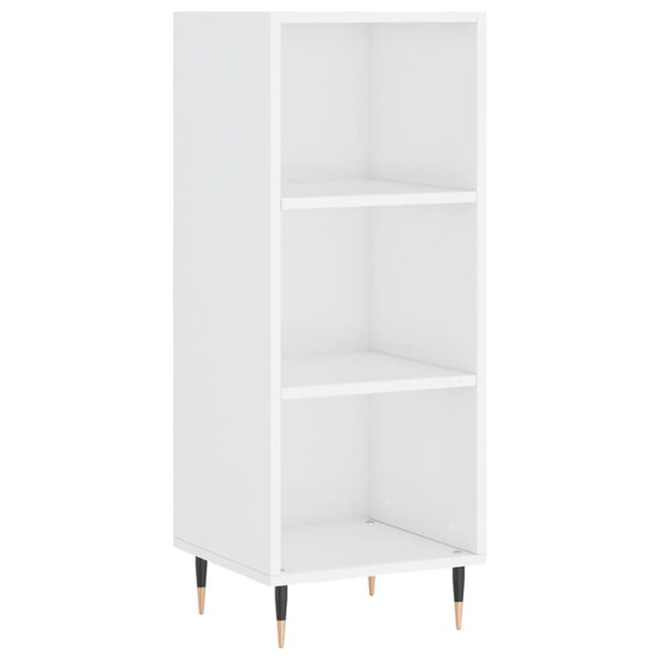 vidaXL Buffet blanc brillant 34,5x32,5x90 cm bois d'ingénierie