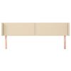 vidaXL T&ecirc;te de lit avec oreilles Cr&egrave;me 183x16x78/88 cm Tissu