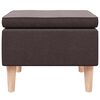 vidaXL Tabouret avec pieds en bois Marron fonc&eacute; Tissu