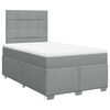 vidaXL Sommier &agrave; lattes de lit avec matelas Gris clair 120x200cm Tissu