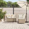 vidaXL Salon de jardin avec coussins 3 pcs beige r&eacute;sine tress&eacute;e