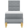 vidaXL Lit &agrave; ressorts avec matelas Gris clair 80 x 200 cm tissu