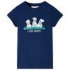 vidaXL T-shirt pour enfants bleu marine 116