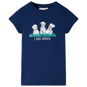 vidaXL T-shirt pour enfants bleu marine 116