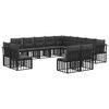 vidaXL Ensemble de canap&eacute;s d'ext&eacute;rieur 13 pcs Noir et Gris fonc&eacute;