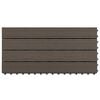 vidaXL Carreau de terrasse 6 pcs Marron fonc&eacute; 60 x 30 cm WPC