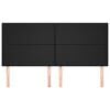 vidaXL T&ecirc;te de lit Noir 160x5x118/128 cm Similicuir
