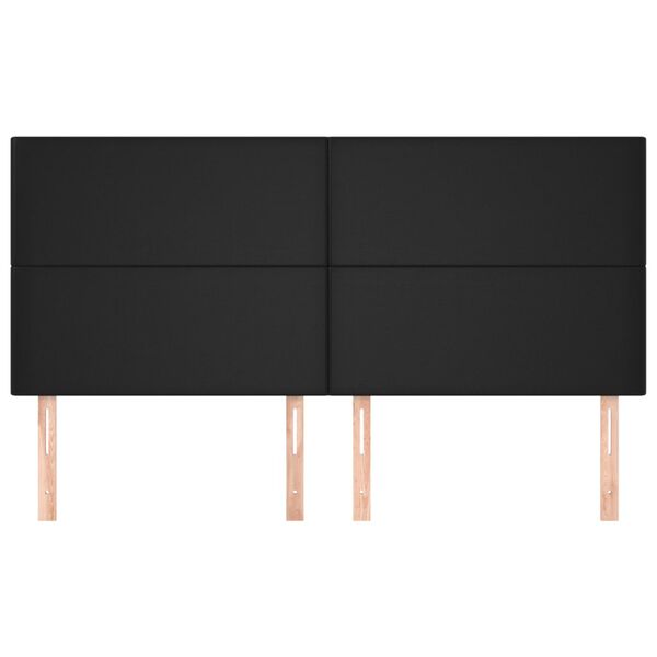 vidaXL T&ecirc;te de lit Noir 160x5x118/128 cm Similicuir