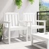 vidaXL Chaise de jardin. 2 pcs Blanc 65,5 x 59 x 88cm HDPE