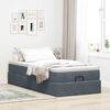 vidaXL Cadre de lit ottoman avec matelas gris fonc&eacute; 90x190 cm velours