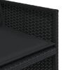 vidaXL Ensemble &agrave; manger de jardin 13 pcs coussins noir r&eacute;sine tress&eacute;e