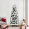 vidaXL Sapin de No&euml;l artificiel avec 300 LED avec support Blanc 210 cm