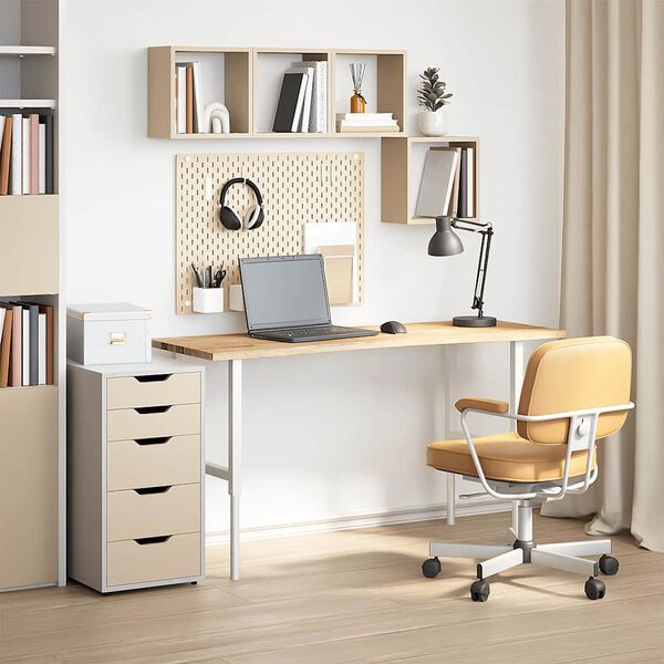 vidaXL Dessus de bureau non trait&eacute; bois massif de ch&ecirc;ne rectangulaire