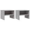vidaXL Tables de chevet 2 pcs Sonoma gris 40x30x30cm Bois d'ing&eacute;nierie