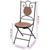 vidaXL Chaises pliables de bistro 2 pcs C&eacute;ramique Terre cuite