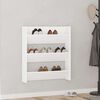 vidaXL Armoire &agrave; chaussures murale blanc 80x18x90 cm bois d'ing&eacute;nierie