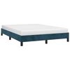 vidaXL Cadre de lit sans matelas bleu fonc&eacute; 140x200 cm velours