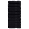 vidaXL Serviette Invit&eacute; SOLUND 25 pc Noir 100 x 150 cm 550 gsm