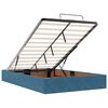 vidaXL Lit ottoman avec matelas bleu fonc&eacute; 120x190 cm velours