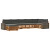vidaXL Ensemble de canap&eacute;s d'ext&eacute;rieur 7 pc Naturel et Anthracite