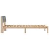 vidaXL Cadre de lit avec t&ecirc;te de lit Marron et gris clair 90 x 200 cm