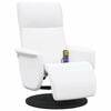 vidaXL Fauteuil de massage inclinable Blanc 71 x 90 x 105 cm