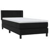 vidaXL Sommier &agrave; lattes de lit avec matelas noir 80x220 cm velours