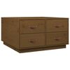 vidaXL Table basse Marron miel 80x80x45 cm Bois massif de pin