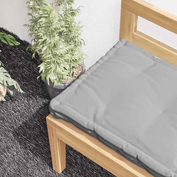 vidaXL Coussin de plancher de palette Coton 120x40x7 cm Gris