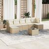 vidaXL Salon de jardin avec coussins 8 pcs beige r&eacute;sine tress&eacute;e