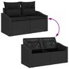 vidaXL Ensemble de canapé de jardin avec coussin 10 pcs Noir