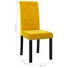 vidaXL Chaises &agrave; manger lot de 2 jaune velours