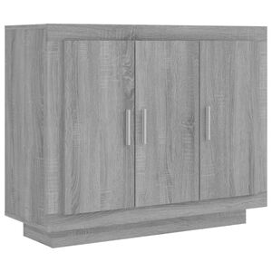 vidaXL Buffet Sonoma gris 92x35x75 cm Bois d'ing&eacute;nierie