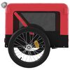 vidaXL Remorque de v&eacute;lo pour animaux de compagnie rouge et noir