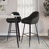 vidaXL Tabourets de bar lot de 2 noir velours