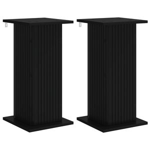 vidaXL Support de Plante 2 pcs Noir 30,5 x 30 x 60,5 cm