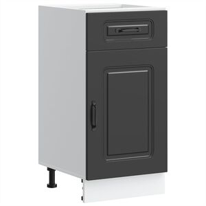 vidaXL Armoire de cuisine Kalmar noir bois d'ing&eacute;nierie