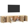vidaXL Ensemble de meubles TV 3 pcs Ch&ecirc;ne sonoma Bois d'ing&eacute;nierie