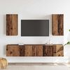 vidaXL Meuble TV mural 3 pcs Bois Ancien Bois d'ing&eacute;nierie