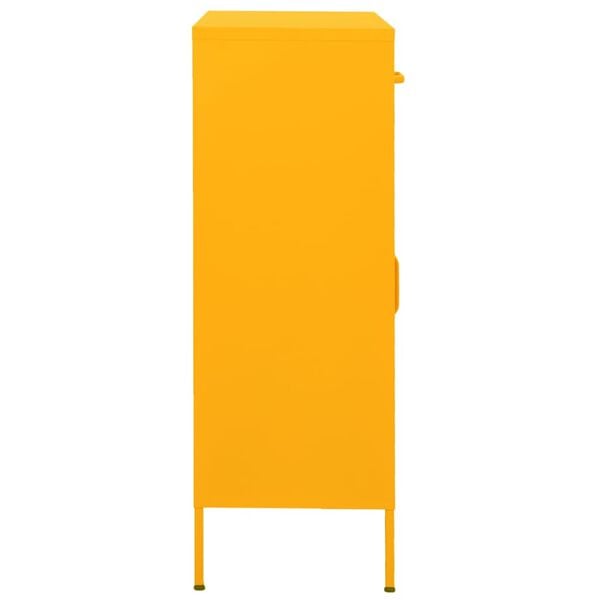 vidaXL Armoire de rangement Jaune moutarde 80x35x101,5 cm Acier