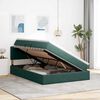 vidaXL Lit de Rangement avec matelas Vert foncé 140 x 190 cm Velours